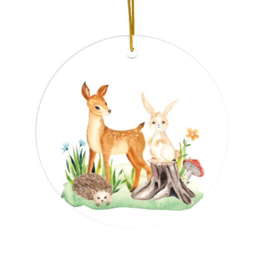 Animal deer rabbit hedgehog Maya Ceramic Ornaments