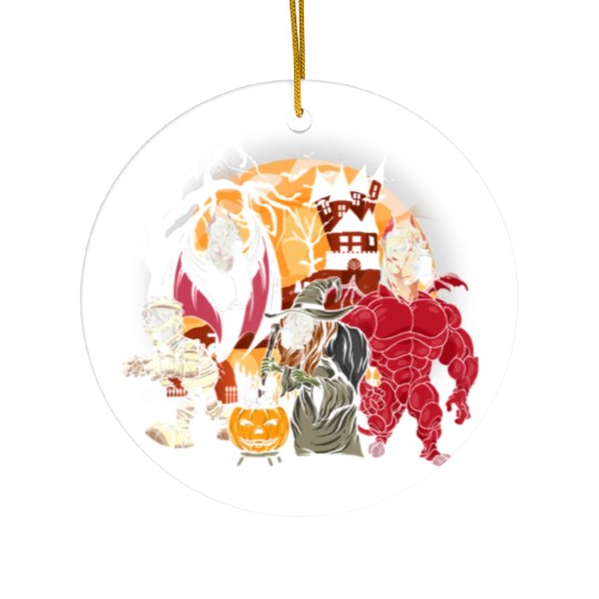 Great Dane Vampire Mummy Evil Witch Halloween Ceramic Ornaments