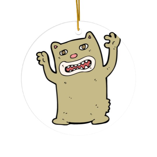 funny catzilla, cat lover Ceramic Ornaments