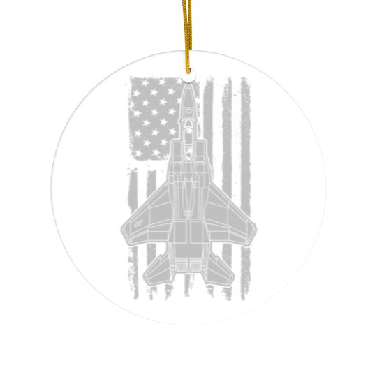 F-15 Eagle Fighter Jet Airplane American Flag F15 Ceramic Ornaments