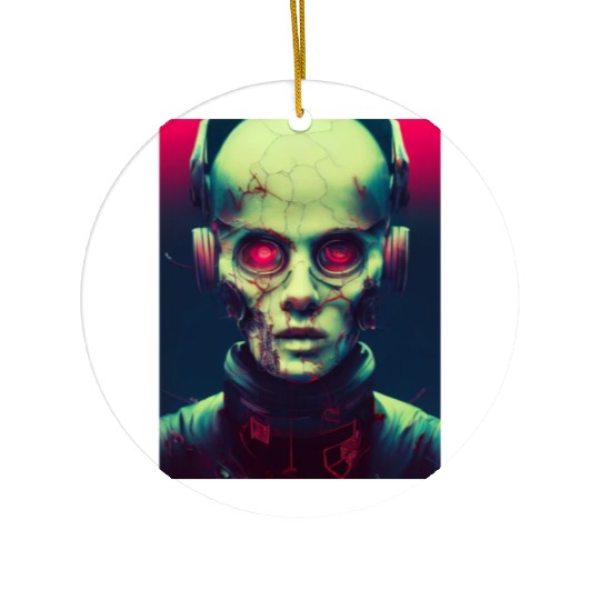 Zombie Cyberpunk Ceramic Ornaments
