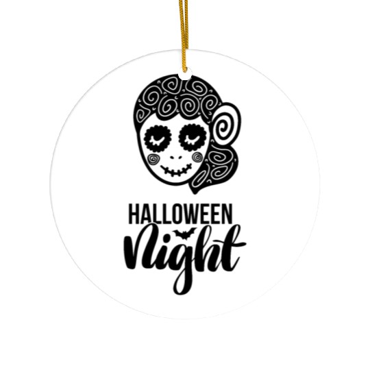 Halloween Santa Muerte Ceramic Ornaments