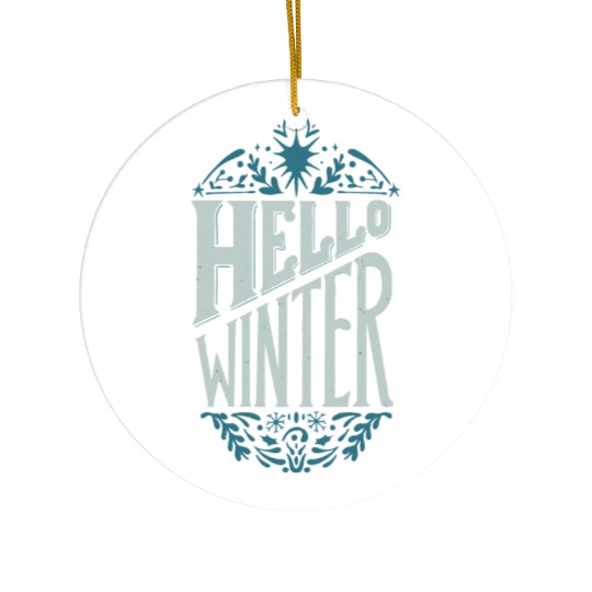 hello winter Ceramic Ornaments