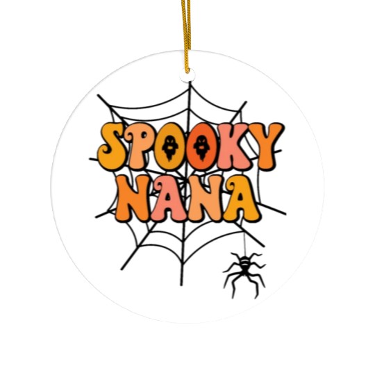 Cute Spooky Nana Halloween Grandma Ceramic Ornaments