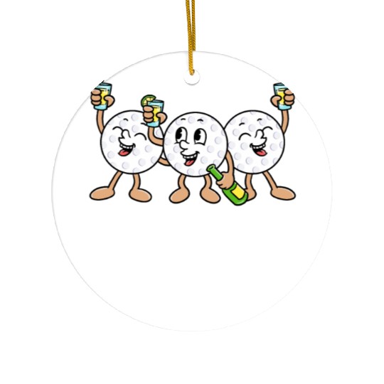 I Like Golf And Tequila Funny Golf Gift Ceramic Ornaments