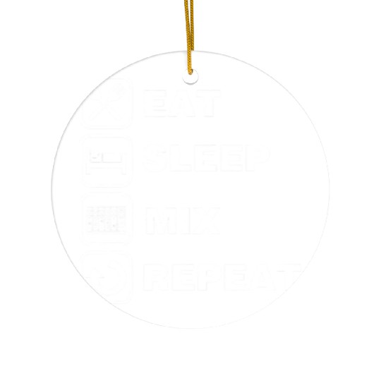 Eat Sleep Mix Repeat Funny Audio Engineer Sound Te Ceramic Ornaments