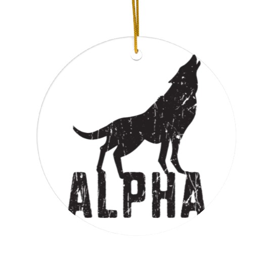 Alpha - wolf lover Ceramic Ornaments