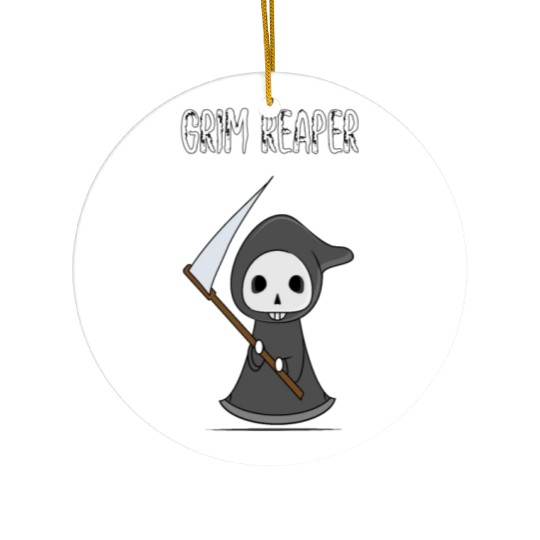 the grim reaper skeleton lovely Ceramic Ornaments