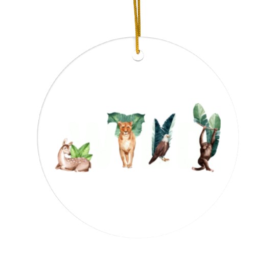 Wild Animals Cat Eagle Monkey Deer Ceramic Ornaments