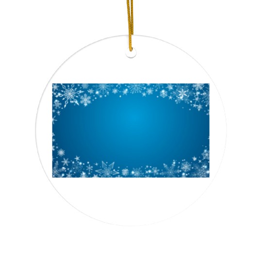Blue Snowflakes Pattern Ceramic Ornaments
