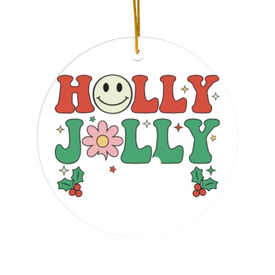 Holly Jolly Babe Ceramic Ornaments