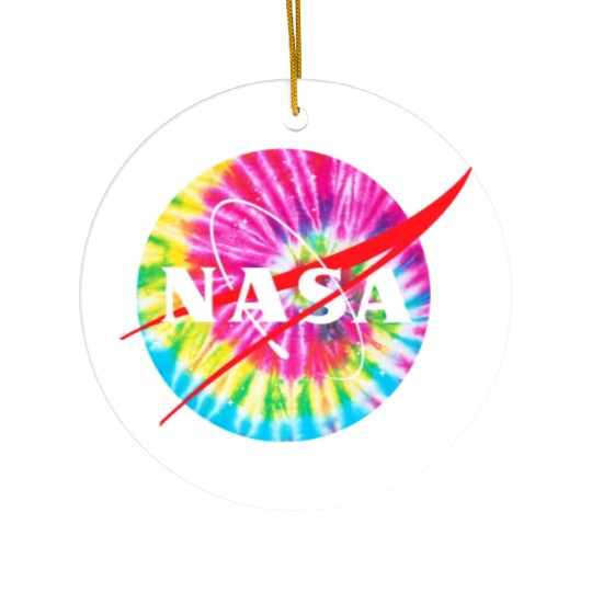 NASA Tie Dye Ceramic Ornaments