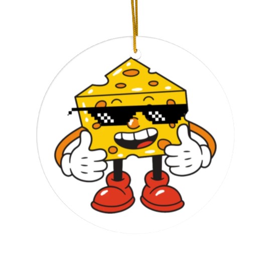 thug life cheese Ceramic Ornaments