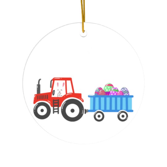 Egg Hunt is On Easter Sunday Christian Holiday Ceramic Ornaments