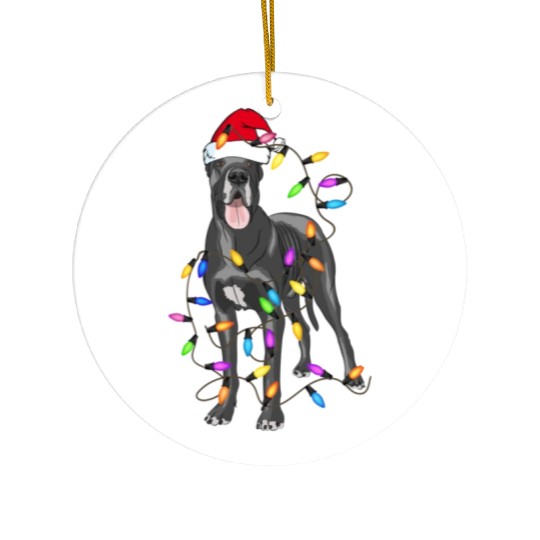 Great Dane Dog Light Decor Christmas Dog Lovers Ceramic Ornaments