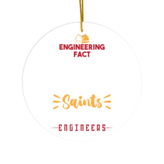 Funny Student Engineer Fact Engineering Humor Ceramic Ornaments