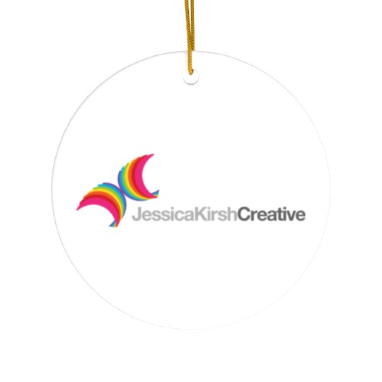 Jessica Kirsh Creative Butterfly Logo - Classic Ceramic Ornaments