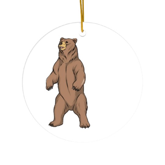 grizzly bear Ceramic Ornaments