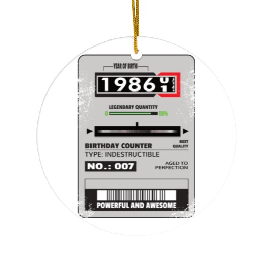 electricity meter birthday 1986 electrician gift Ceramic Ornaments