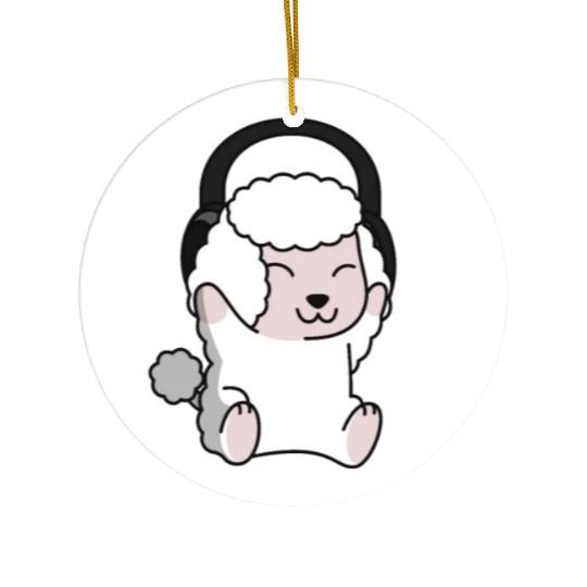 Music Lover Poodle Ceramic Ornaments