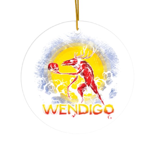 Folk Creature Wendigo Forest Halloween Cryptid Ceramic Ornaments