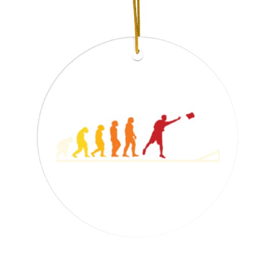Cornhole Evolution Ceramic Ornaments