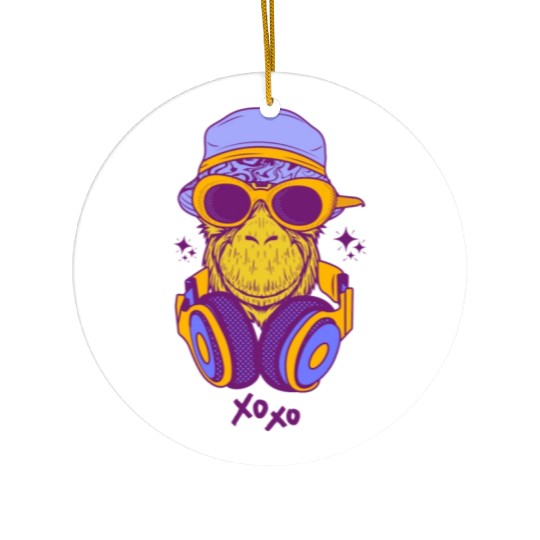 Monkey Swag Ceramic Ornaments
