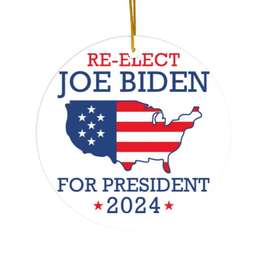 Re-Elect Joe Biden For President 2024 Ceramic Ornaments