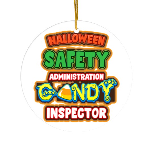 Halloween Costume Halloween Safety Candy Inspector Ceramic Ornaments