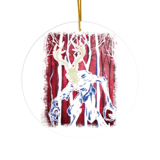 Wendigo Folk Creature Forest Halloween Cryptid Ceramic Ornaments