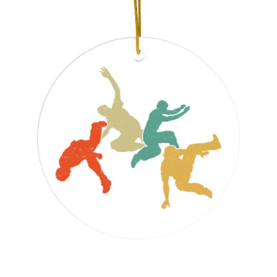 Parkour Free Running Traceur Retro Ceramic Ornaments