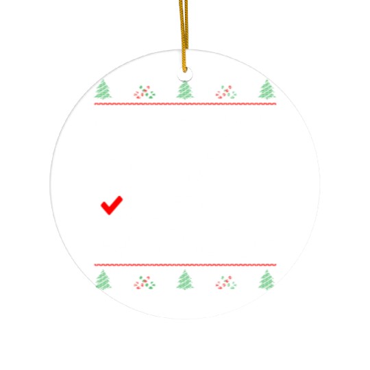 Naughty Nice Fish Warden, Matching Christmas Ceramic Ornaments