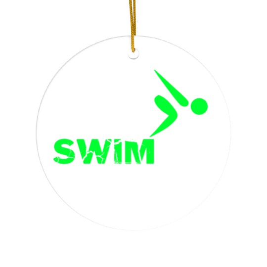 EAT SLEEP SWIM REPEAT Ceramic Ornaments