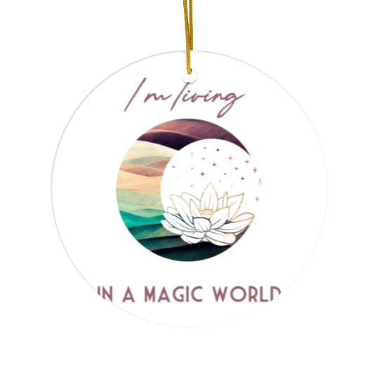 Magic Spiritual Desert Moon Water Lily Ceramic Ornaments