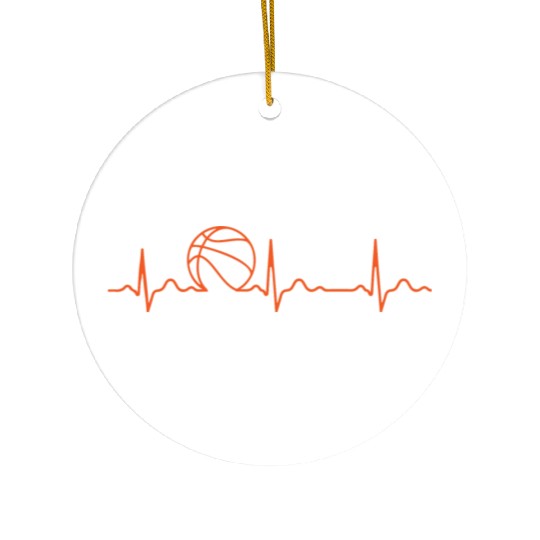 basketball Heart beat Ceramic Ornaments