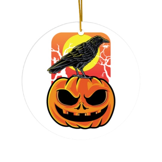 Crow Halloween Bird Watcher Gift Ceramic Ornaments