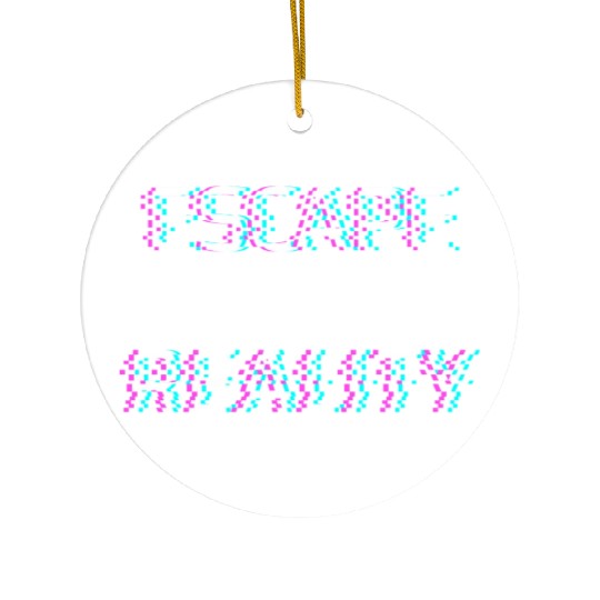 escape reality cyberpunk glitch Ceramic Ornaments