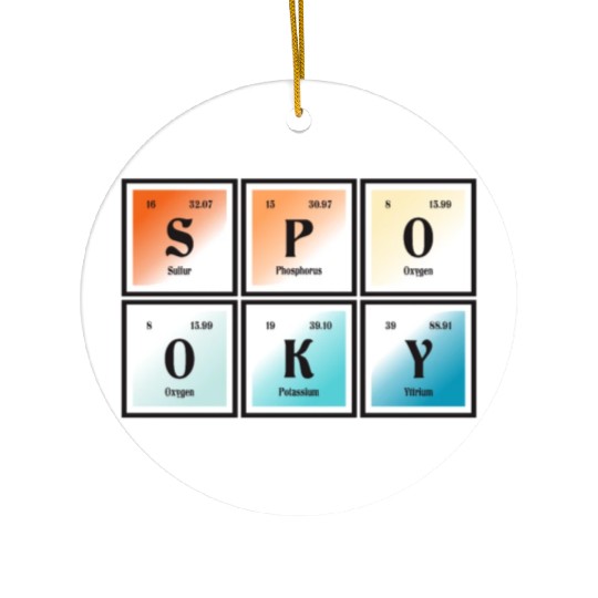 Spooky | Periodic Table of Elements Ceramic Ornaments