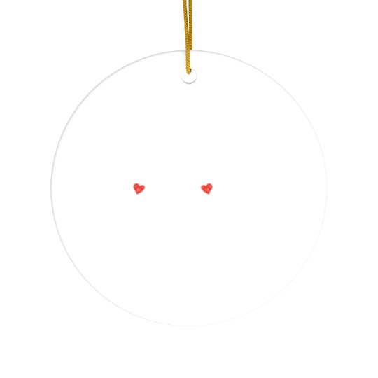 Peace love cornhole heart Ceramic Ornaments