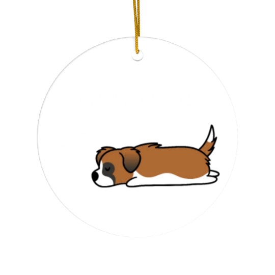 Weekend Plans Saint Bernard Ceramic Ornaments
