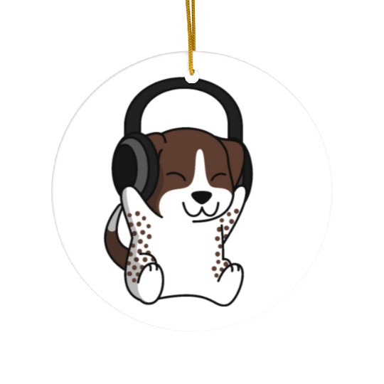 Music Lover German Shorthaired Pointer Ceramic Ornaments