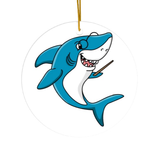Teacher shark .. school student lessons enrollment Ceramic Ornaments