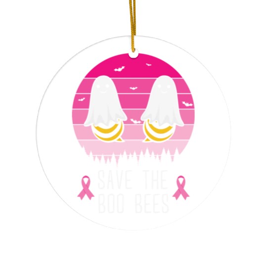 Save the Boo Bees Breast Cancer Awareness Ceramic Ornaments