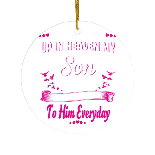 My Son Forever My Angel Sympathy In Loving Memory Ceramic Ornaments