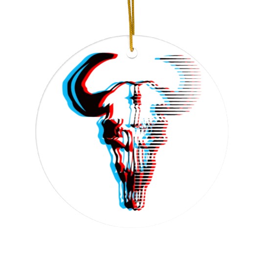 Buffalo skull Ceramic Ornaments