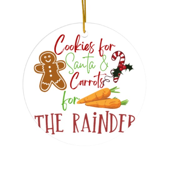 Christmas Cookie Graphic Ceramic Ornaments