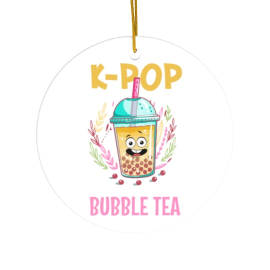 Fueled By K-Pop And Bubble Tea Ceramic Ornaments