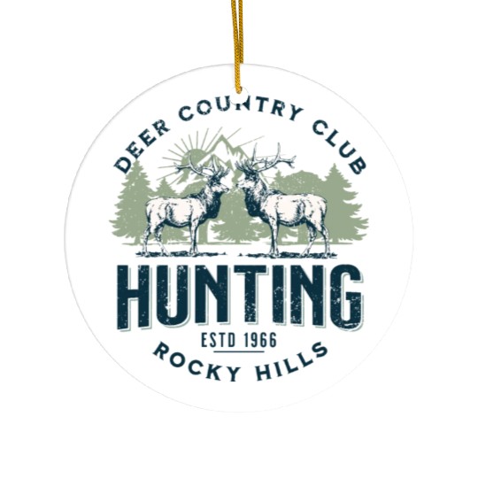 Deer country club Ceramic Ornaments
