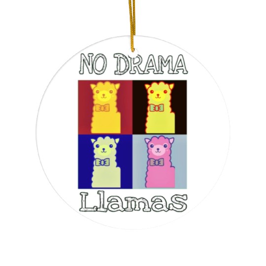 Funny Llama Ceramic Ornaments