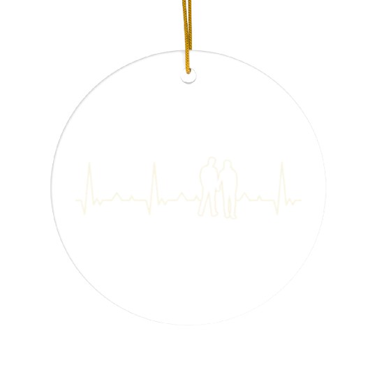 Gay Couple Romantic Holding Hands. Heart. Love. Ceramic Ornaments